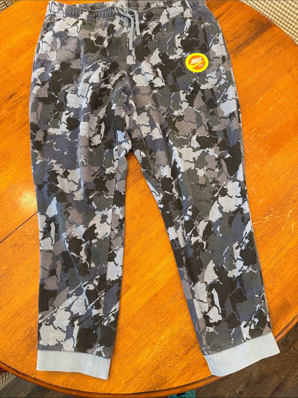 Nike Men Blue & Black Camouflage Joggers xxl NYC